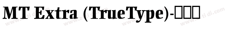 MT Extra (TrueType)字体转换